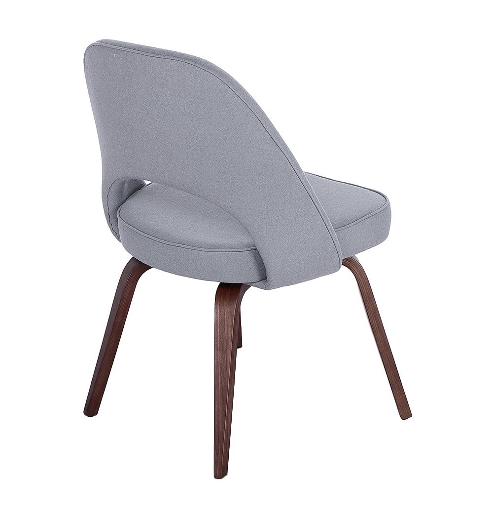 Sienna Executive Side Chair - Grey Fabric & Walnut Legs